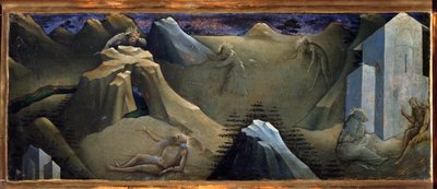 Episode uit het leven van Sint-Onofrio of Onuphrius. Schilderij door Lorenzo Monaco (1370-1423) door Lorenzo Monaco