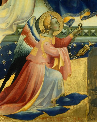 Knielende Engel (detail) door Lorenzo Monaco