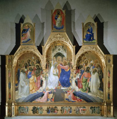 De kroning van de Maagd door Lorenzo Monaco