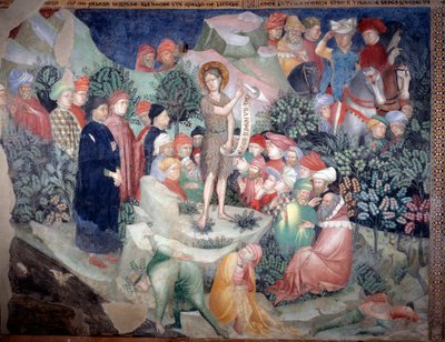 Prediking van Sint Johannes de Doper door Lorenzo Salimbeni