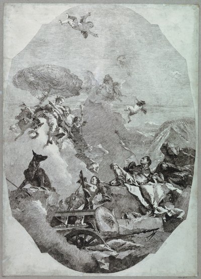 De triomf van Mars door Lorenzo Tiepolo