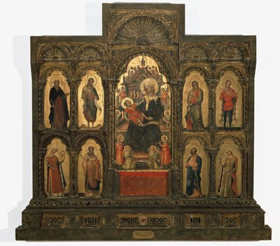 Madonna en Kind met Heiligen door Lorenzo Veneziano