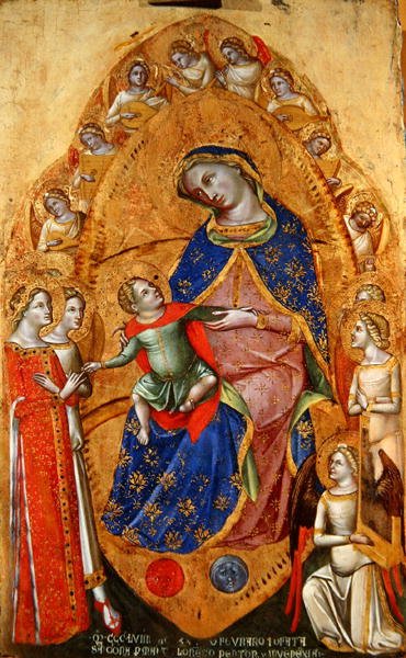 Mystieke Huwelijk van St. Catharina van Alexandrië door Lorenzo Veneziano