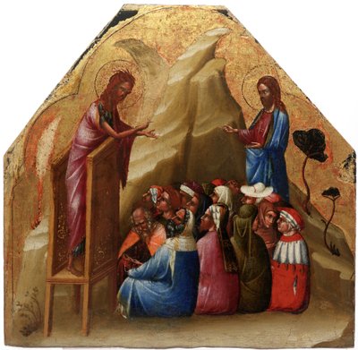 Johannes de Doper Preken door Lorenzo Veneziano