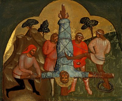 De Kruisiging van Petrus Predella Paneel, ca 1370 door Lorenzo Veneziano