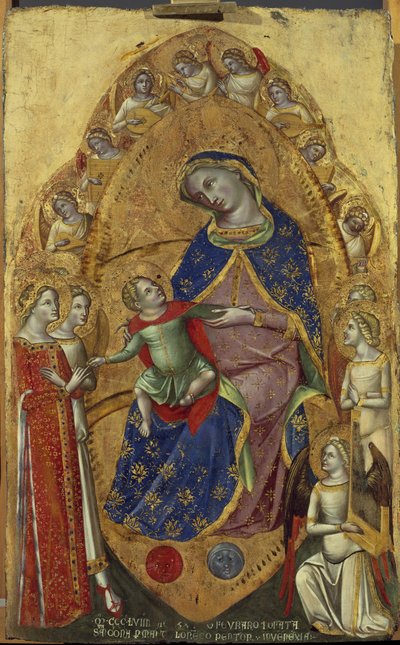 Het Mystieke Huwelijk van St. Catharina door Lorenzo Veneziano