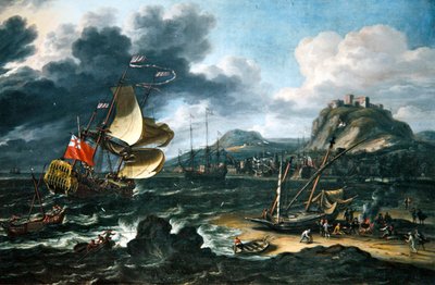 Een scheepsscène door Lorenzo da Castro