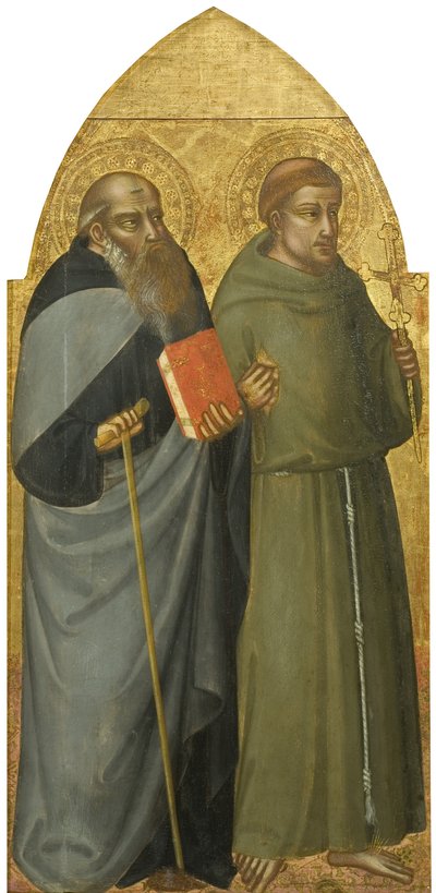 Heiligen Franciscus en Antonius Abt, c.1400 door Lorenzo di Bicci