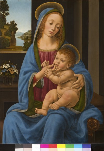 Madonna en Kind door Lorenzo di Credi
