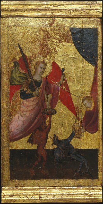 Sint Laurentius Pleit voor de Ziel van Keizer Hendrik II. Scènes uit het Leven van Sint Laurentius, predella door Lorenzo di Niccolò