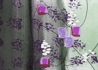 Moderne abstracte compositie door Lori Ann Folz