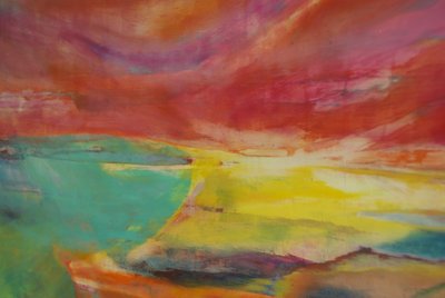 Tussen land en zee, landschap, 2016 (fotografie, detail) door Lou Gibbs