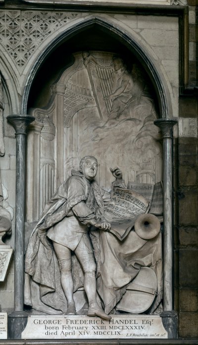 Graf van Georg Friedrich Haendel (marmer) door Louis-Francois (1702-62) Roubillac