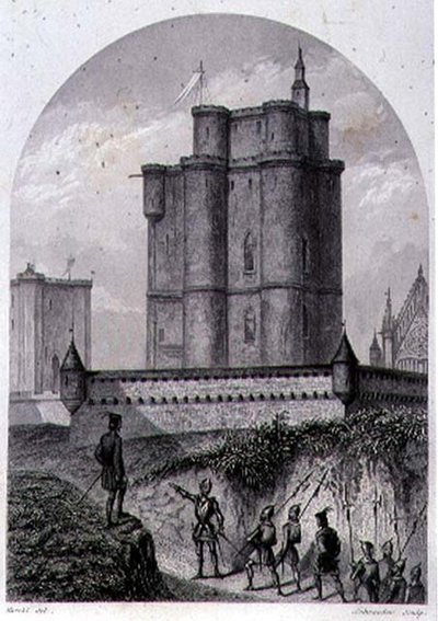 De Donjon van Vincennes, gegraveerd door Schroeder (gravure) door Louis (after) Marckl