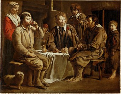 Een boerenmaaltijd ... door Louis (attr. to) Le Nain