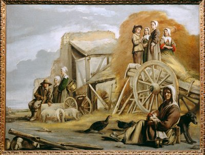 De hooiwagen ... door Louis (attr. to) Le Nain