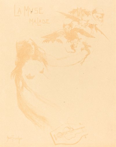 De zieke muze, c. 1900 door Louis Abel Truchet