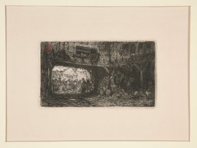 Binnenplaats met Passage door Louis Adolphe Hervier