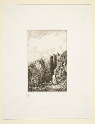 Dorp door Louis Adolphe Hervier