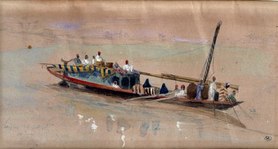 Boot op de Nijl door Louis Amable Crapelet