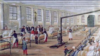 Militair Hospitaal van Val-de-Grâce in Parijs, 1854 door Louis Amable Crapelet