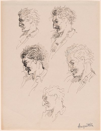 Hoofd Studies door Louis Anquetin