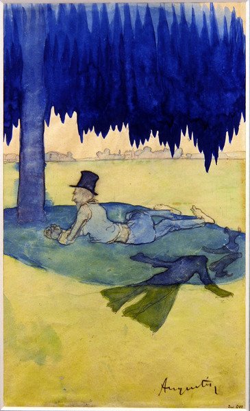 Man die schuilt onder een boom, c.1887 door Louis Anquetin