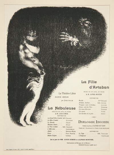 Programma voor Le Théâtre Libre door Louis Anquetin