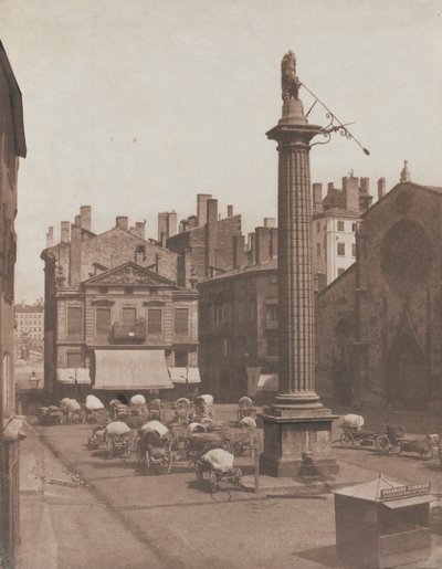 Naamloos Place des Cordeliers, ca. 1852-1853 door Louis Antoine Froissart