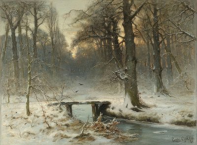 Een januaravond in het bos van Den Haag door Louis Apol