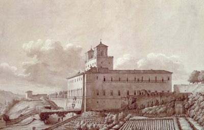 Villa Medici op de Pincio-heuvel in Rome, door Louis-Auguste Boileau, Italië door Louis Auguste Boileau
