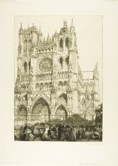 Amiens Cathedral door Louis Auguste Lepère