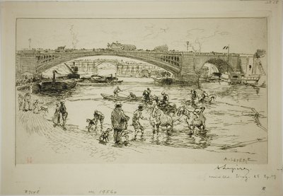 Bij de Pont Sully door Louis Auguste Lepère