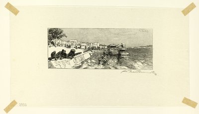 Bercy Wharf, plaat twee van Le Long de la Seine et des Boulevards door Louis Auguste Lepère