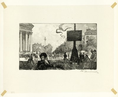 Hoek van de Rue Royale, plaat zestien uit Le Long de la Seine et des Boulevards door Louis Auguste Lepère