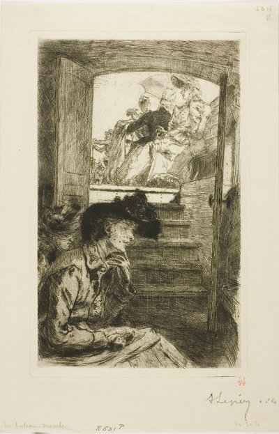 In de Bateau-Mouche door Louis Auguste Lepère