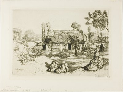 Nest van de armen door Louis Auguste Lepère