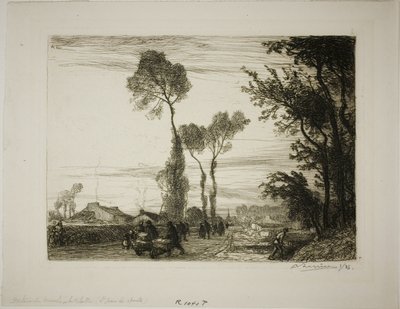 Terugkeer van de markt door Louis Auguste Lepère