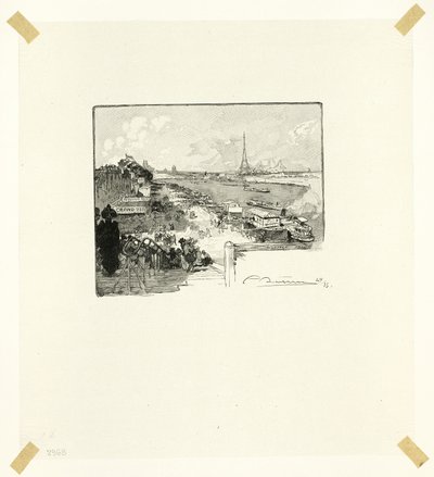 De dageraad, plaat veertien uit Le Long de la Seine et des Boulevards door Louis Auguste Lepère