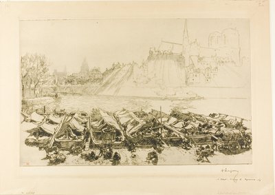 De grote appelmarkt door Louis Auguste Lepère