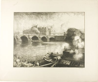 De Pont Neuf, Parijs door Louis Auguste Lepère