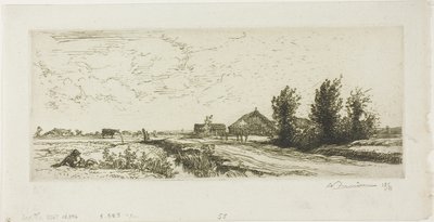 De kleine koeherder door Louis Auguste Lepère