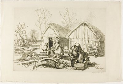 Het houthakkershuis door Louis Auguste Lepère