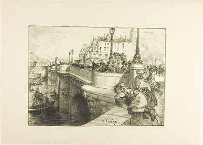 Er drijft een lijk door Louis Auguste Lepère