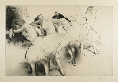 Vier dansers aan de bar door Louis Auguste Mathieu Legrand