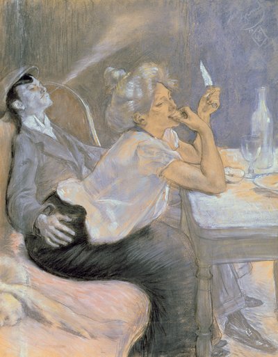 Het avondmaal van de Apache door Louis Auguste Mathieu Legrand