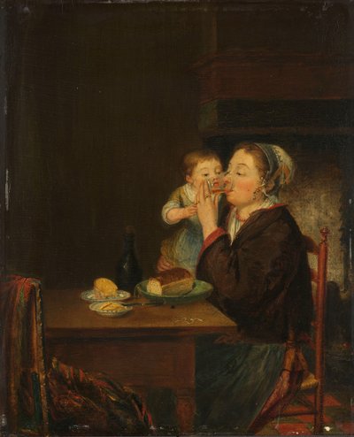 Een moeder en haar kind door Louis Bernard Coclers