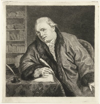 Portret van de componist en etser Johan Antoni Kauclitz Colizzi door Louis Bernard Coclers
