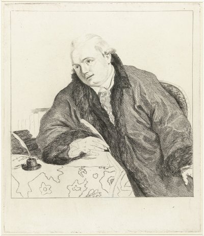 Portret van de componist en etser Johan Antoni Kauclitz Colizzi door Louis Bernard Coclers