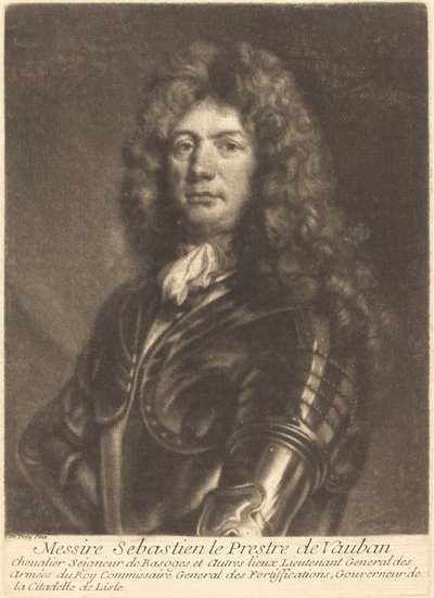 Portret van M. Sebastien Le Prestre de Vauban door Louis Bernard after François de Troy